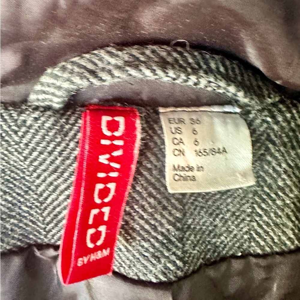 Divided Charcoal Herringbone Jacket. Note: Fits Xs - image 4